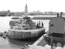 Frihamnen rivning av gamla pirhuvudet 1937 arkiv Hamndirektionen i Malmö.jpg